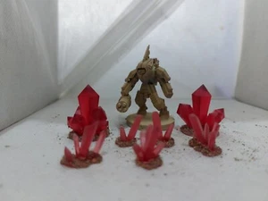 Set 4 cristalli rossi 28 mm *FIGURA NON INCLUSA* - Foto 1 di 3