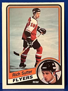 1984-85 O-Pee-Chee Rich Sutter tarjeta de novato #169 Philadelphia Flyers RC OPC - Imagen 1 de 2