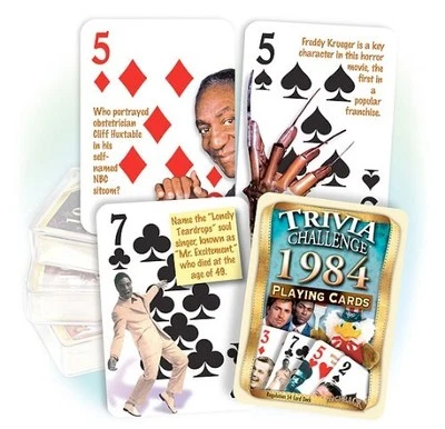 Flickback 1984 Trivia Playing Cards: Birthday or Anniversary Gift - Image 1 of 2