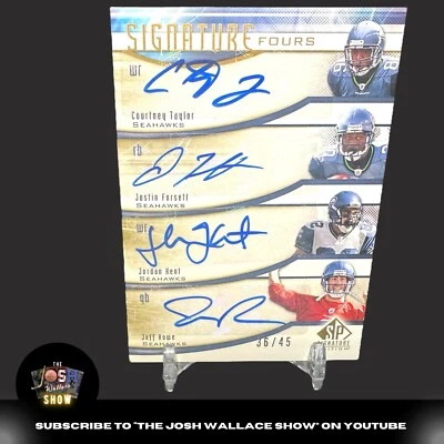 2009 SP Signature “Signature Fours” Taylor Forsett Kent Rowe AUTO 36/45 - Image 1 of 3