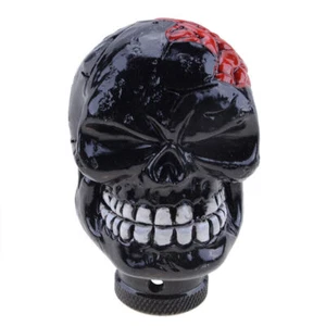 Car Skull Head Black Gear Shift Knob MT Shifter Lever Knob For Sedan SUV Truck - Picture 1 of 7
