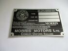 Nameplate Morris Motors Vintage Car