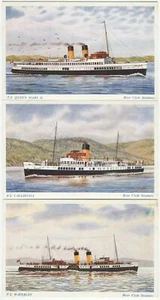 SET OF 6 POSTCARDS, RIVER CLYDE STEAMERS - Shipping Postcards J Salmon - Picture 1 of 3