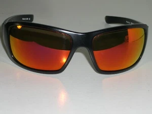 REVO RE 4057 01 BL 63[]16 BEARING BLACK MIRROR POLARIZED SPORT WRAP SUNGLASSES - Picture 1 of 8
