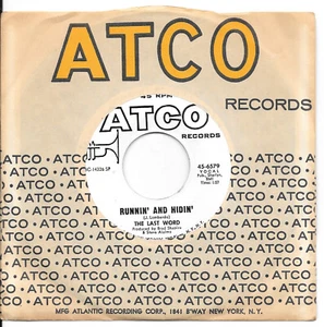 THE LAST WORD Runnin' And Hidin'/Mor'een on Atco psych garage PROMO 45 HEAR - Picture 1 of 2