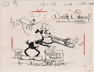 THE BAND CONCERT GOOFY ORIGINAL STOCK PHOTOGRAPH 1935 RARE WALT DISNEY - Picture 1 of 2