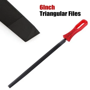 6Inch Triangular File for Shaping Angles Deburring Sharpening Saw Teeth - Picture 1 of 12