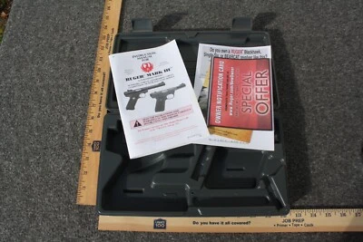 KP512GCMK3RP Ruger MKIII Mark 3 22 LR Gray Factory Box Hard Case Manual 10145 2 - Image 1 of 4