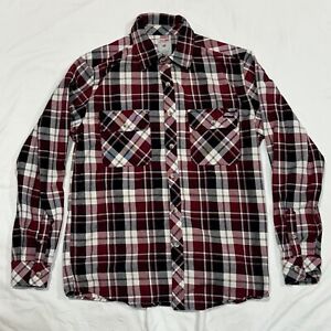 Genuine Dickies Men's Heavyweight Flannel Shirt/Jacket, Red,Black Sz M