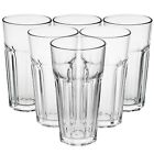 Set of 6 x 475ml Elegant Highball Drinking Tall Beer Glasses Tumblers Glassware