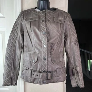 Blanc Noir Women’s Long Sleeve Biker Jacket Size Small #651 - Picture 1 of 12