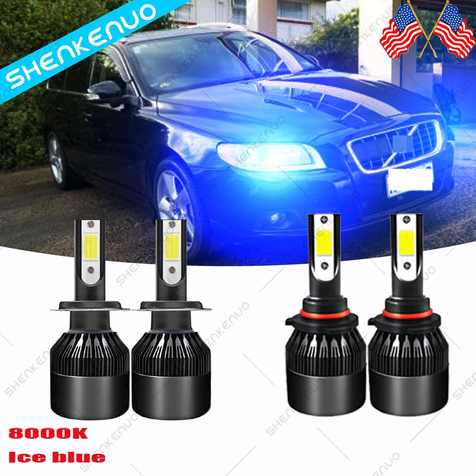 Combo de faros LED de haz alto bajo para Volvo S60 V70 2001-2004 C9 8000K Foto 1 de 4