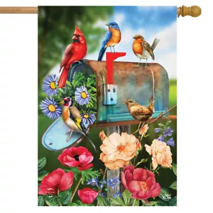 Bandera de casa de primavera para pájaros y buzón 28" x 40" Briarwood Lane - Imagen 1 de 4