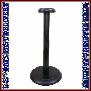 Wood Helmet Stand For Medieval Armour Helmets Wooden Display Black Style Finish 
