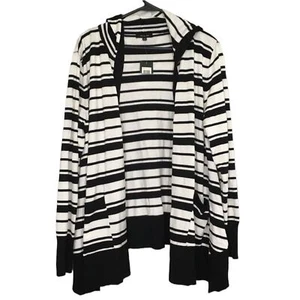 NUEVO CON ETIQUETAS VERVE AMI PUNTO A RAYAS FRENTE ABIERTO MANGA LARGA SUDADERA CON CAPUCHA BOLSILLOS L - Imagen 1 de 12