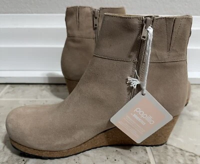 Botas anabela Papillio By Birkenstock Ebba couro camurça (tamanho 39). - Imagem 1 de 4