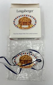 Longaberger 1998 All American Apple Pie Patriotic Tie On - Imagen 1 de 2