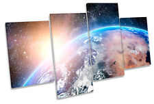Planet Earth Space MULTI CANVAS WALL ART Picture Print