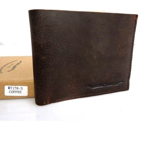 Herren Leder Geldbörse 5 Kreditkartenfächer 1 Ausweisfenster 2 Geldscheinfächer Braun - Bild 1 von 7