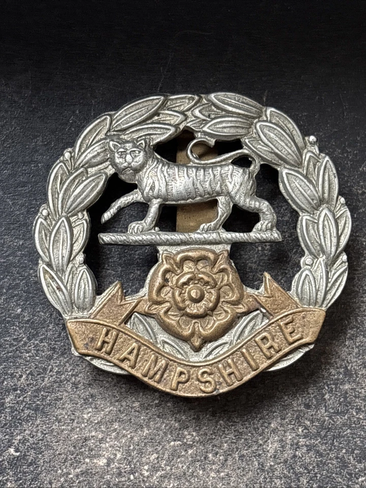 Hampshire Regiment, Genuine British Army Cap Badge - Image 1 of 4