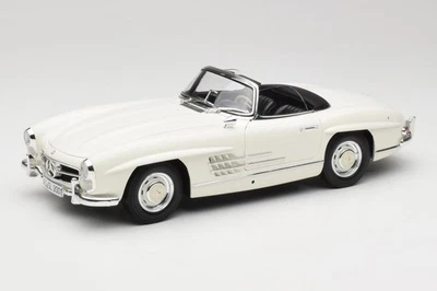 180039034 Mercedes 300 SL W198 White Roadster with Soft Top Minichamps 1/18 - Photo 1/4