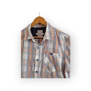 Lovely Men FatFace Checked Navy, white, orange shirt, M - Picture 1 of 11