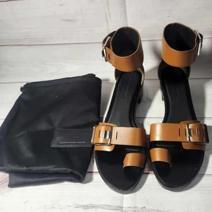 Alexander Wang - Sandali alla caviglia con punta in pelle marrone - donna taglia 38 - Foto 1 di 12