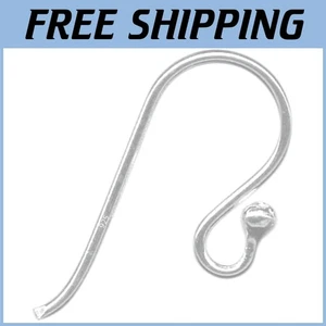 Gebürstetes Sterling Silber Fisch Ohrhaken 50 Stück - Bild 1 von 11