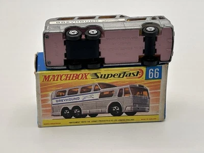 Matchbox Superfast No66 Greyhound Coach “Pink Base” VNM in Excellent Box  - Image 1 of 4