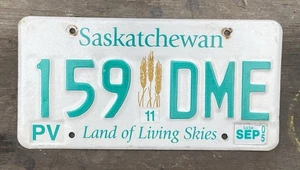 2005 Saskatchewan Canada License Plate #159 DME Wheat LAND OF LIVING SKIES 1/2 - Bild 1 von 2