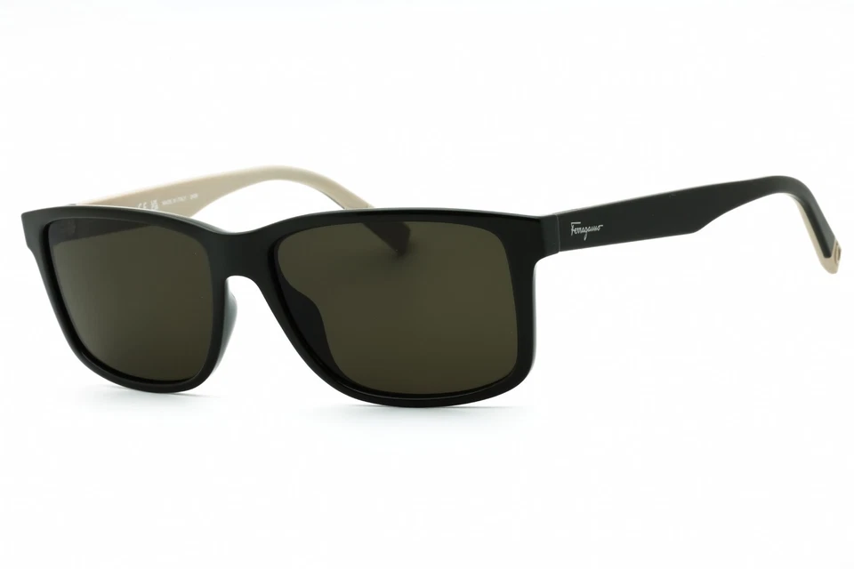 Salvatore Ferragamo Sf938s Sunglasses Dark Green/beige 57mm & Authentic