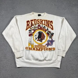 De colección 1992 Washington Redskins Cuello Redondo Hombres L Campeón del Superbowl Looney Tunes - Imagen 1 de 13