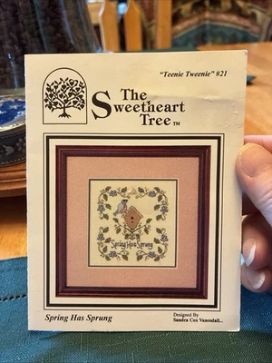The Sweetheart Tree Teenie #21 - Spring Has Sprung Cross Stitch Pattern W/charm - Image 1 of 2