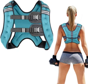 Prodigen Running Weight Vest, 12 Lbs Adjustable Men Women Training Workout Blue - Picture 1 of 12