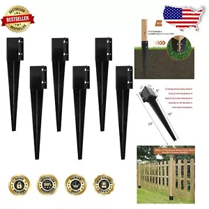 Durable Alloy Steel Fence Post Anchors - 4x4 Supports for Mailboxes and More - Picture 1 of 9