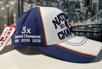 2008 Florida Gators NCAA Football National Champions Adjustable Hat Cap Y2K NEW! - Image 1 of 4