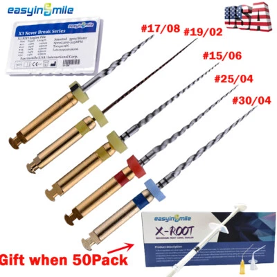 Endodontic Endo Files X3 Rotary Root canal Files Dental curval Files EASYINSMILE