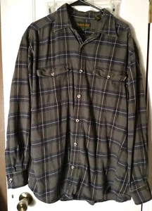TIMBERLAND Men's Flannel Shirt Plaid Green XL - Picture 1 of 7