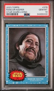 Tarjeta Star Wars Living Set 2023 #376 Rancor Keeper Danny Trejo PR 1.374 PSA 10 - Imagen 1 de 2