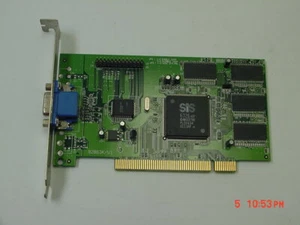 SIS-63PCI-3D, 82063K/V1 6326AGP JATON 8MB PCI VIDEO CARD WITH VGA OUTPUT - Picture 1 of 4