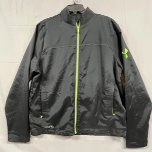 UNDER ARMOUR Jacket Mens XL Black Windbreaker Lightweight Zip Combine Training - Picture 1 of 9
