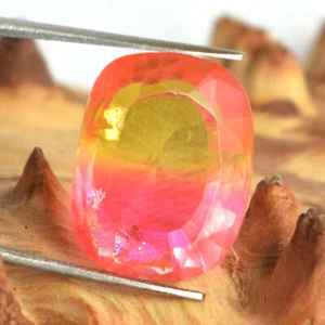 Brazilian Bi-Color Tourmaline Mix Cut Gemstone Natural Certified - Picture 1 of 36