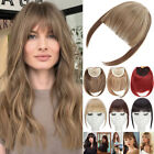 Highlight Natural 100% as Human Hair Air Bangs Fringe Clip in Front Hairpieces