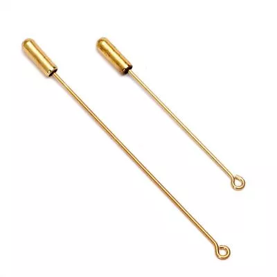 Needles Brooch Hat Pin Base With Stopper Jewelry Findings Supplies 50/70mm 20Pcs - Image 1 of 4