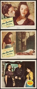 Posters The Outlaw 3 Lobby Cards 1 Autographed Signed by Jane Russell 1941 1946 - Picture 1 of 1