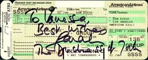 Duchess of York Sarah Ferguson Autographed Airline Boarding Pass - Picture 1 of 1