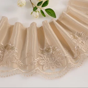 DIY Spitzenborte Stickerei Blumen Netz Fransen Kanten Nähen Handwerk Vorhänge Dekor - Bild 1 von 20