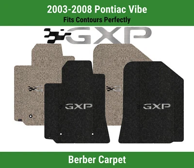 Alfombrillas delanteras Lloyd Berber para Pontiac Vibe '03-08 con logotipo GXP negro/plateado Foto 1 de 4