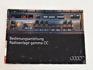 Audi Car Radio GAMMA CC Manual del propietario Manual de usuario 951.566.446.01 - Imagen 1 de 4
