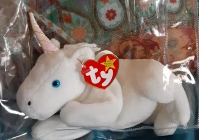 Ty Beanie Baby Mystic Unicorn Tag Errors Rare RETIRED 1993 1994 Rope Hair P.E. - Image 1 of 4